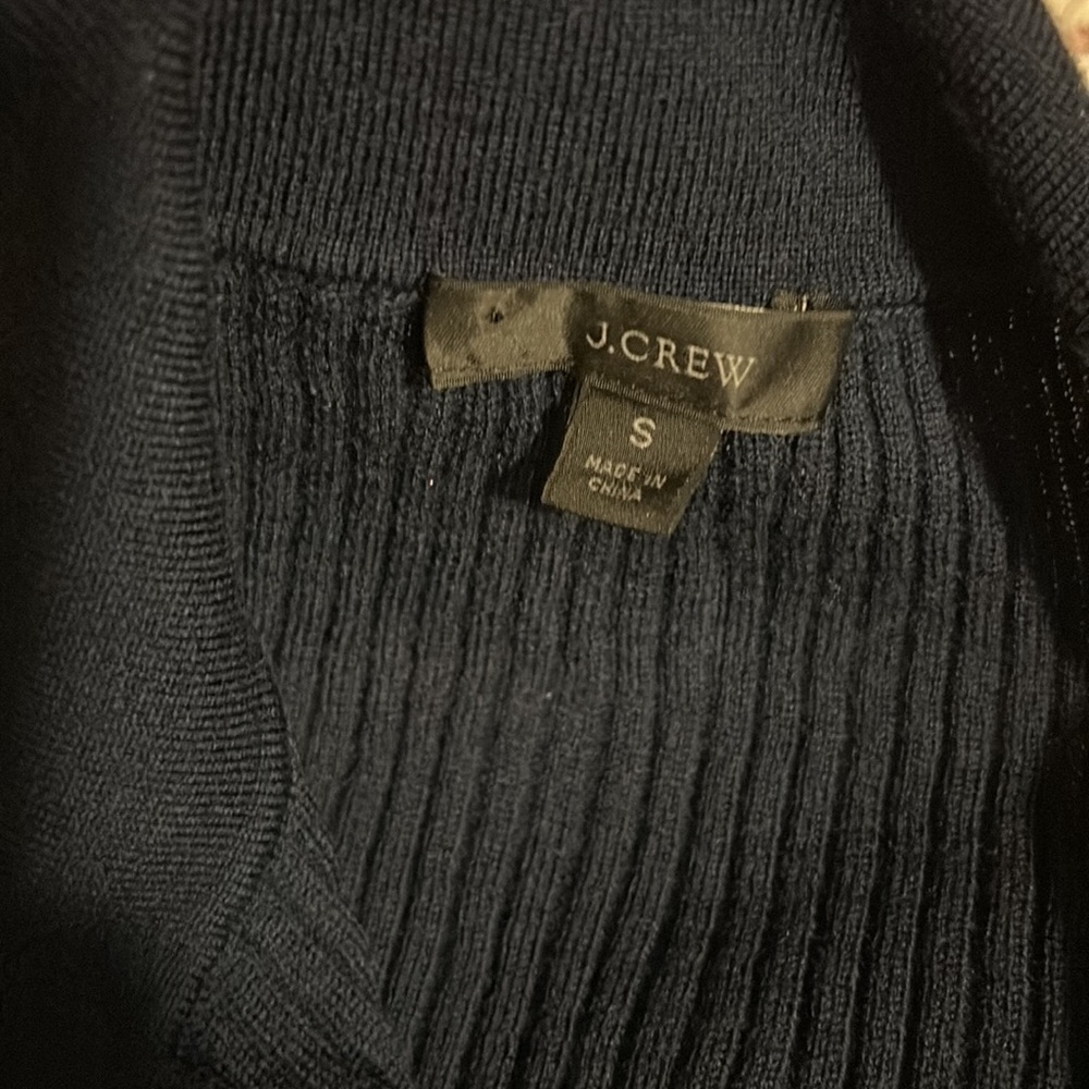 Sold- J Crew Ruffle collar ribbed merino wool sweater size S- great condition - Picture 7 of 8